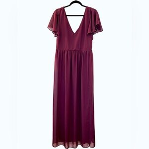 Birdy Grey Chiffon Hannah Dress – Cabernet | Size 2X